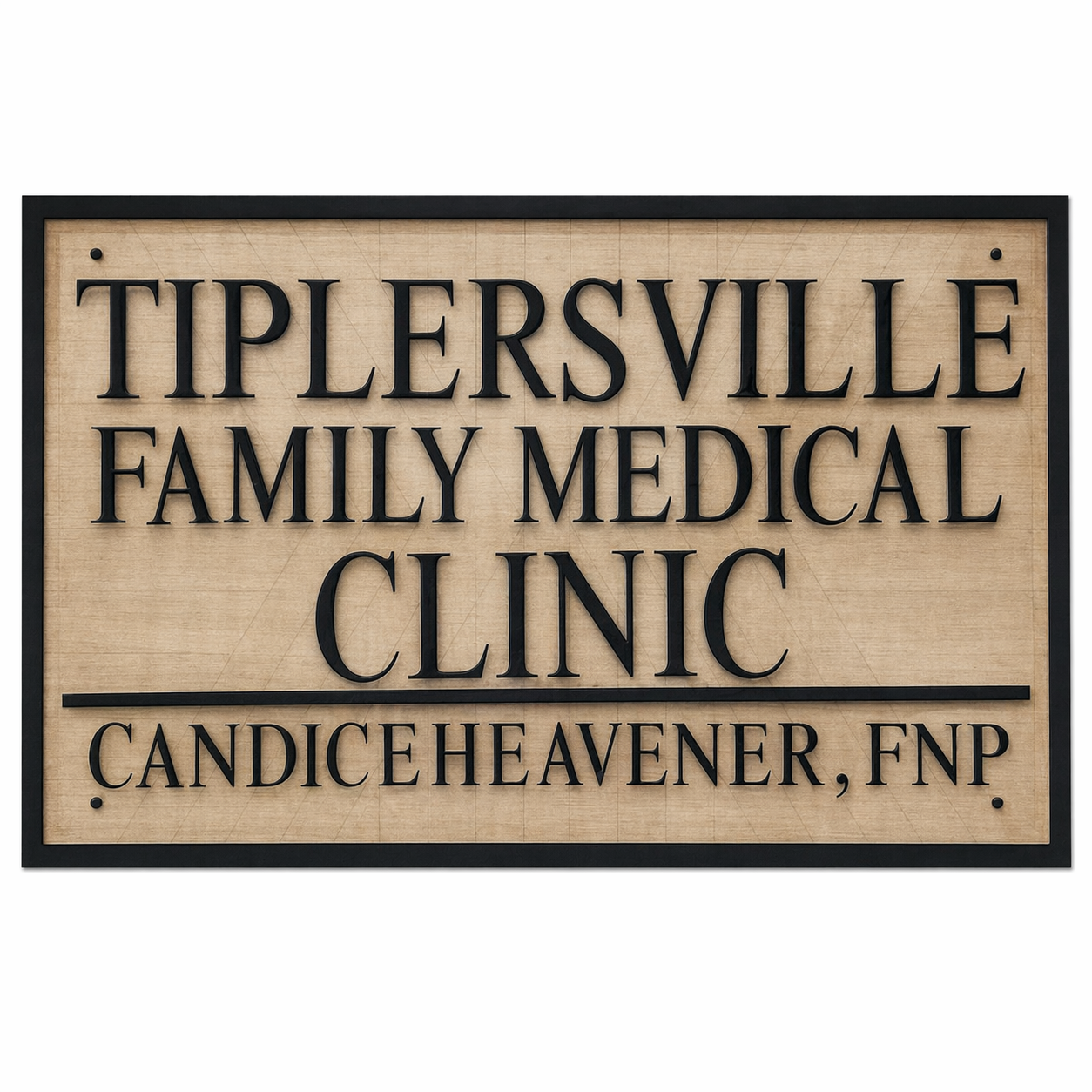 Tiplersville Family Medical Clinic signage — Candice Heavener, FNP